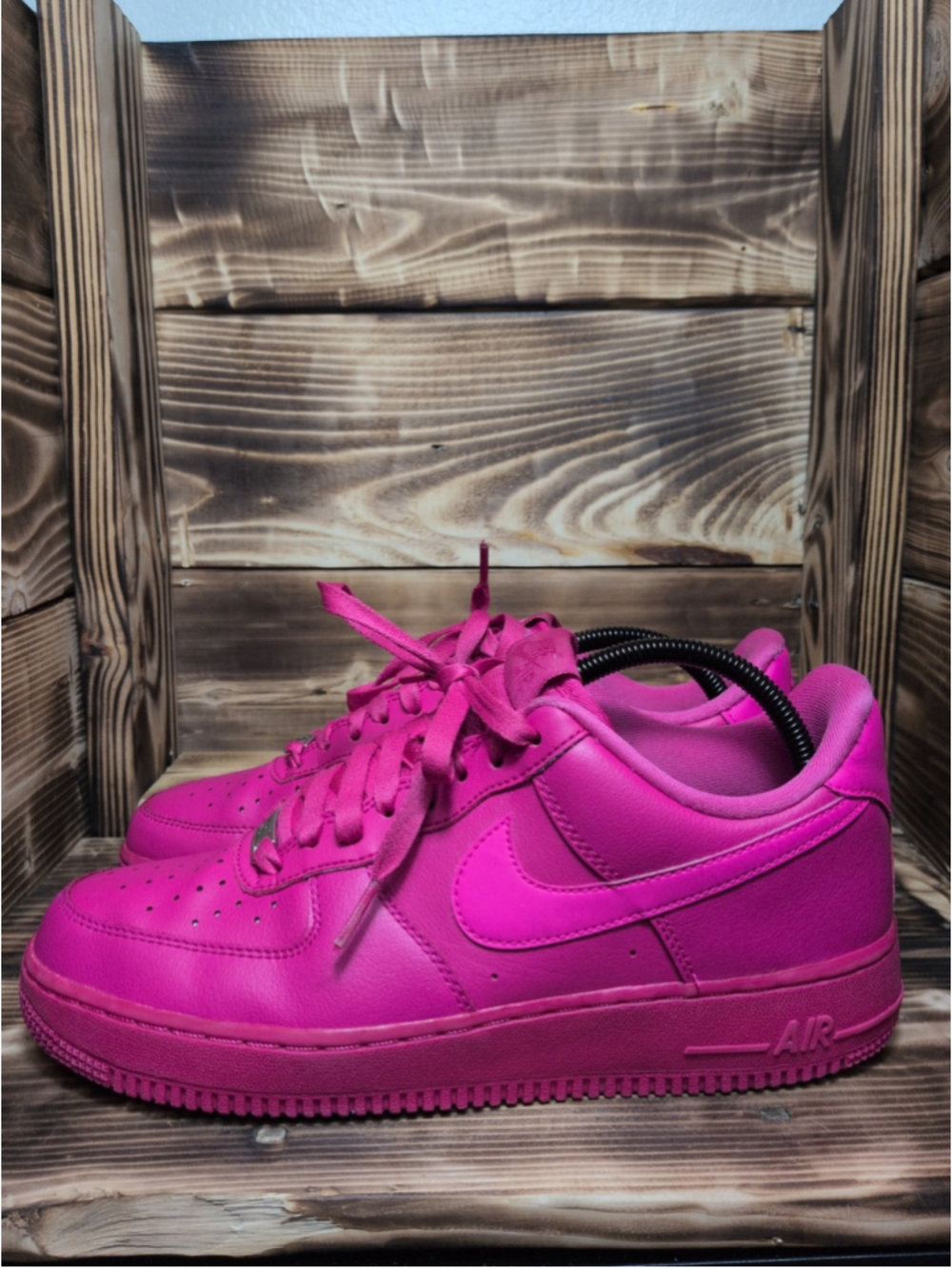 Nike Air Force 1'07 Fireberry Pink Women's Size 9.5 Shoes Pre-Owned (No Box)